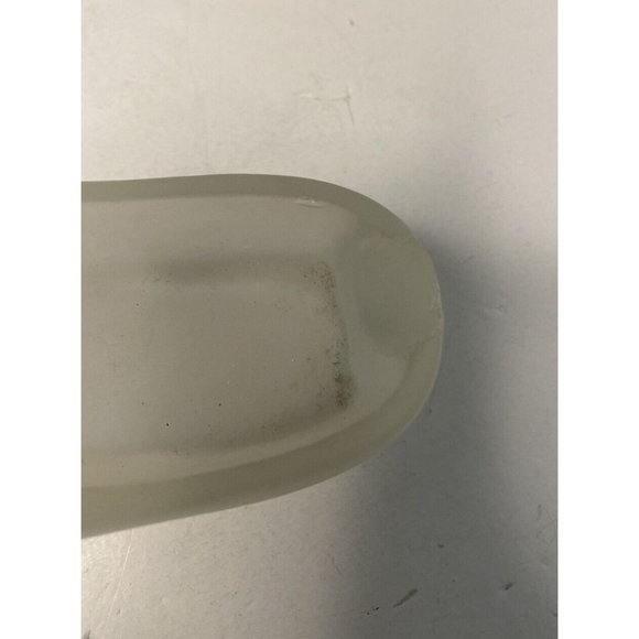 MCM Frosted Glass Figural Dutch Wooden Clog Shoe Ashtray READ - Picture 4 of 11